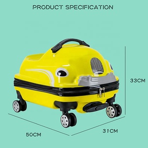 2023 vente en gros <span class=keywords><strong>voiture</strong></span>-forme coque dure enfants sacs de voyage bagages ABS PC enfants bagages chariot valises <span class=keywords><strong>pour</strong></span> l'extérieur - Product Image 2