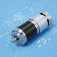 Moteur à engrenages planétaires DC à couple élevé YF-42GP-775 12V 24V à balais pour la robotique et l'automatisation
