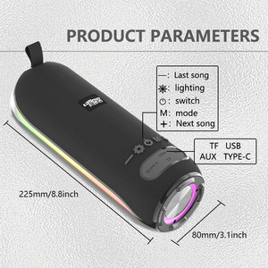 Caixa de Som Karaoke Portátil BT com Microfone Sem Fio e Luzes LED Coloridas para Uso Interno e Externo - Product Image 6