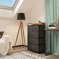 Tour de rangement pour vêtements en tissu plastique durable à 5 niveaux, design style tiroir, pour les chambres à coucher, le salon et les chambres d'enfants