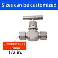 Fabricant de vannes de Shanghai, vanne à aiguille hydraulique à double embout en acier inoxydable 316SS, forgeage haute pression pour gaz, huile, eau