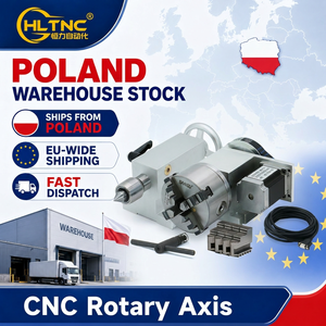 Table rotative 4ème <span class=keywords><strong>axe</strong></span> en stock UE pour routeur CNC, mandrin 4 mors <span class=keywords><strong>de</strong></span> 100 mm avec moteur pas à pas, couple élevé pour la sculpture sur métal et bois - Product Image 1