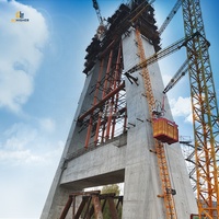 Ascenseur de chantier industriel à cage simple et double de la série SC, à crémaillère et pignon, pour bâtiments de grande hauteur