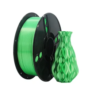 Custom Abs Pla-f Filament Printing Consumables Green 1.75mm 1kg Shiny Pla Silk 3D Printer Filament