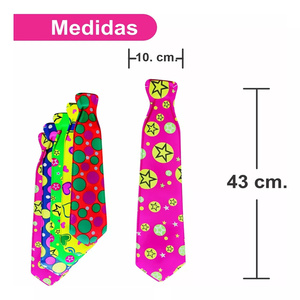 Venta Directa de Fábrica: Corbata Fluorescente de PVC Impresa con Diseño de Estrella, para Fiestas, Decoración, Disfraces, Baile, Carnaval - Product Image 5