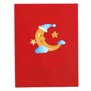 Custom 3D Pop-up Moon Baby Lights <strong>Card</strong> Digital Printed Greeting <strong>Card</strong> With Paper Envelope &amp; Gift Box For Valentine's Day - Product Image 4