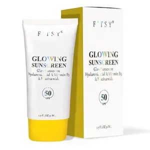 2024 Nieuw Aangekomen Natuurlijke Volwassenen Lichaamsgezicht Private Label Spf 50Ml Gloed Zonnebrandcrème