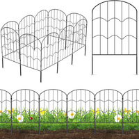 Clôture en fil métallique de 6 pieds, antirouille, imperméable, barrière pour animaux, thème nature, bordure de fleurs pour paysage, patio, cour, jardin