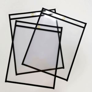 10 30 Pack 10X14" Clear Pe Plastic Sheet Paper Protectors Assorted Color Dry Erase Pockets Reusable Sleeves - Product Image 2