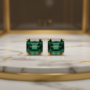 ต่างหูแบบติดหูทรงหยดน้ำสีเขียวไอโอไลต์ ชุบทอง ดีไซน์คลาสสิก เหมาะสำหรับงานปาร์ตี้ ทำจากโลหะผสม แฟชั่นสำหรับผู้หญิง - Product Image 2