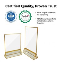 Support de menu de table en acrylique transparent en forme de T A4 A5 A6, prix d'usine en gros, présentoir de bureau, hôtel, magasin