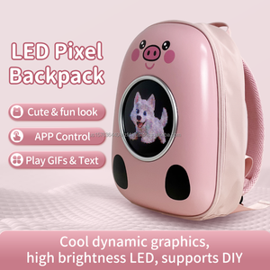 Mochila P2 para mascotas, impermeable, con pantalla LED, personalizable por aplicación, con píxeles editables, mochila escolar bonita, 5v - Product Image 1