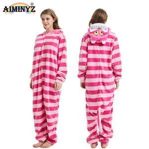 Pijamas Térmicos de Forro <span class=keywords><strong>Polar</strong></span> para Mujer, Diseño de Animales, Otoño/Invierno, Color Rosa Cheshire, Talla Adulto, Mono para Estar en Casa, Venta al Por Mayor - Product Image 2