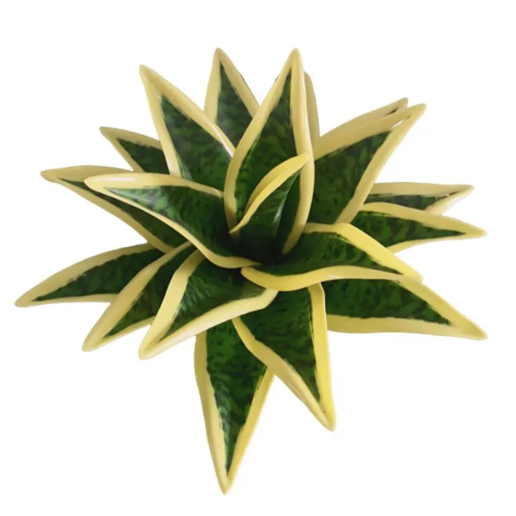 Yapay yeşil ipek eğreltiotu yaprak plastik saksı Agave bitki yapay çalılar bitki Bonsai Plante gerçekçi Guirlande Anlage