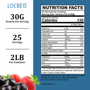 <span class=keywords><strong>2</strong></span> libbre di proteine del siero del latte isolate in polvere, 30 g per porzione, gusto fragola, integratore nutrizionale sportivo ad alto assorbimento - Product Image 3