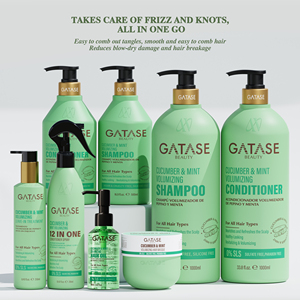 Los Mejores Productos para <span class=keywords><strong>el</strong></span> Cuidado del Cabello con Pepino y Menta, Champú y Acondicionador Voluminizadores, Nutre, Reduce <span class=keywords><strong>el</strong></span> <span class=keywords><strong>Frizz</strong></span>, Compatible con OEM, Set para <span class=keywords><strong>el</strong></span> Cuidado del Cabello - Product Image 2