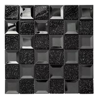 Carreaux muraux en verre KST modernes, texture brique, 300x300mm, finition brillante pour crédence de cuisine, résistants à l'usure pour l'intérieur