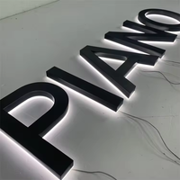 Letreros Electrónicos con Letras en Relieve, Letrero LED 3D Retroiluminado para Interiores, Logotipo para Tienda, Letrero Luminoso para Empresa, Decoración con Logotipo Comercial