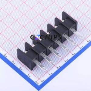 DBT30H-9.5-6P-BK-P Barrier <b>Terminal</b> <b>Block</b> Through hole Component (THT),P=9.5mm <b>Connector</b> Two Sides 9.5mm 1x6P Straight Pin - Product Image 2