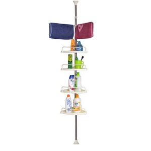 Phòng tắm góc Kệ thép không gỉ Trần Kệ toiletstorage giá dầu gội vòi hoa sen Gel lưu trữ tổ chức - Product Image 1