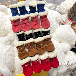 Chaussures pour chien, bottes chaudes en polaire pour l'hiver, semelle souple antidérapante, design durable pour petits chiens, accessoires pour animaux de compagnie, vente en gros - Product Image 4