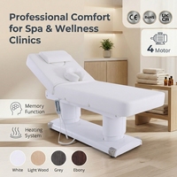 Table de massage électrique intelligente avec base en bois, canapé inclinable réglable pour salon de beauté, idéal pour les centres de bien-être et de santé