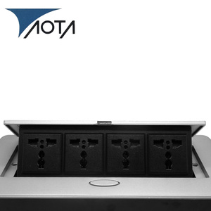 Presa da Tavolo Industriale a Scomparsa Angolare con 3 Prese Multiple in Lega di Rame e Alluminio - Product Image 6