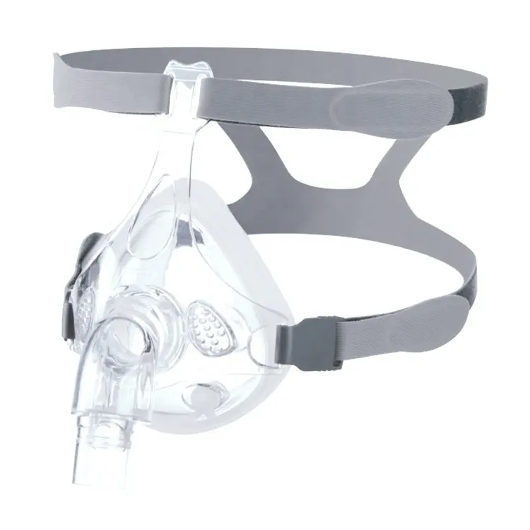 Masker CPAP Wajah Penuh Ventilasi Vented Non Invasif BiPAP APAP Masker Oronasal Bantalan Silikon Terapi Pernapasan-Merek RESCOMF