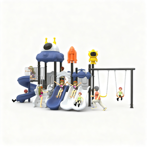 Ensemble <span class=keywords><strong>de</strong></span> balançoires <span class=keywords><strong>de</strong></span> terrain <span class=keywords><strong>de</strong></span> jeu éducatif commercial en plein air avec <span class=keywords><strong>toboggan</strong></span>, équipement d'amusement durable en vinyle et en acier pour enfants - Product Image 5