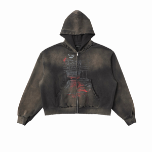 Sudadera con capucha unisex de diseñador con cremallera, diseño <span class=keywords><strong>American</strong></span> Blood Stain <span class=keywords><strong>Eagle</strong></span> Destroyed Sun Faded, <span class=keywords><strong>para</strong></span> <span class=keywords><strong>hombre</strong></span>, personalizada, oversize - Product Image 3