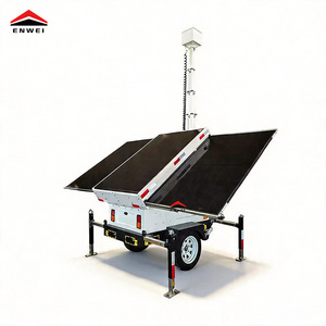 Remorque de surveillance mobile avec 3*400W de panneaux solaires monocristallins <span class=keywords><strong>pour</strong></span> chantier de construction - Product Image 4