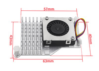 Pi 5 Model B sessiz Fan ve kolay kurulum için Fan alüminyum soğutucu soğutma kiti ile ahududu Pi 5 soğutucu