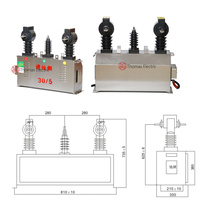 Transformateur combiné d'instrumentation de comptage pour sous-station 10kV JLSZW-10 200/5A VT 10000/100V classe 0.2S