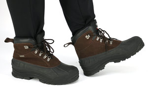 YL-2205 Botas de Invierno Térmicas de Cuero para Exteriores, Clásicas, Color Marrón, Impermeables, Cálidas, para Hombre, para Senderismo - Product Image 5