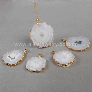 Csja — pendentif en cristal de quartz, avec fleur de <span class=keywords><strong>soleil</strong></span> blanche, druse, bijou solaire, minéraux, G0829 - Product Image 2