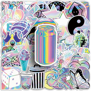 Toptan özel holografik ayı çıkartmaları fabrika sevimli hayvan Sticker - Product Image 1