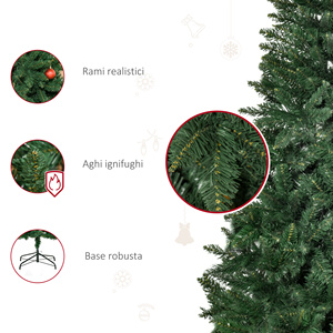 HOMCOM Árbol de Navidad Artificial Plegable con Base Extraíble 180cm-Verde - Product Image 5