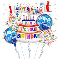 Kit de ballons Joyeux Anniversaire et Saint-Valentin, ensemble de ballons en aluminium assortis, multicolores et multi-thèmes pour la décoration de fêtes d'anniversaire