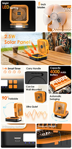 Mejor Ventilador Portátil Recargable para Camping con Luz LED, Oscilación Automática, para Escritorio y Tienda de Campaña Exterior - Product Image 3