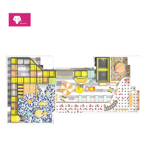 Thème de la tendance nationale Aire de jeux pour enfants Jeu doux commercial Aire de jeux intérieure pour enfants Fosse à balles Filet de protection Glissades murales d'<span class=keywords><strong>escalade</strong></span> - Product Image 2