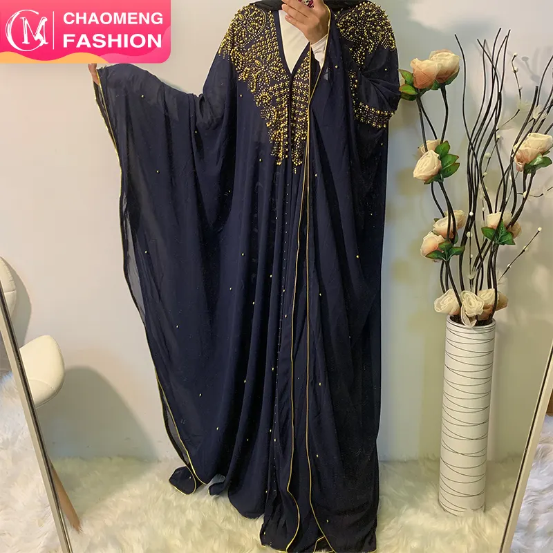 6227 # B Super taille femmes africaines robe Abaya Boubou afrique Dashiki diamant perles robes à capuche