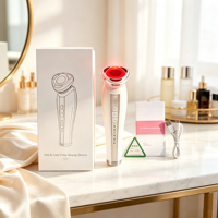 Nouvel appareil de beauté à impulsions chaudes et froides 7 en 1 personnalisé, température de refroidissement 8 ℃   Masseur anti-âge pour le visage et le cou à 3 niveaux réglables