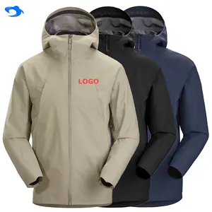 OEM Windbreaker Jacket Waterproof Vintage Raincoat Jacket Plus Size Lightweight Hooded Hiking Men's Raincoat