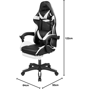 Chaise de jeu promotionnelle en gros, chaise PC ergonomique avec inclinaison à 135 degrés et roulettes en PU <span class=keywords><strong>pour</strong></span> cybercafé - Product Image 2