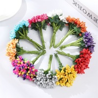 Ensemble de 12 bouquets de fleurs artificielles, fleurs de mariée DIY, accessoires photo, fleurs en mousse, étamines