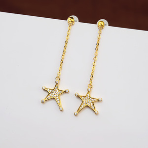 Pendientes de Plata S925 Personalizados con Estrella y Luna, Accesorios para Bandeja de Joyería de Perlas DIY, 6-7 Semi-Acabados, Pendientes Colgantes 1014 - Product Image 2
