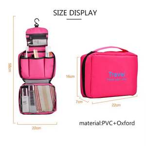 Bolsa de Aseo de Viaje Impermeable de Oxford de Alta Calidad, Organizador Colgante para Artículos de Aseo y Maquillaje con Gancho - Product Image 4