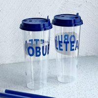Gobelet jetable en plastique PP personnalisé 90-700ml haute transparence pour boissons, thé au lait, café, boissons froides