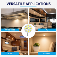 Ampoule LED G4 AC/DC 12V 2W 12 SMD2835 sans scintillement pour hotellerie, hotte de cuisine, bateau, armoire, remplacement d'halogène