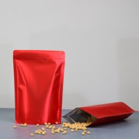 Sacs Doypack à Fermeture Zip Refermable en Aluminium Rouge de Qualité Alimentaire pour Emballage de Noix, Haricots et Aliments Secs – Pochette Autoportante – Vente Directe Usine